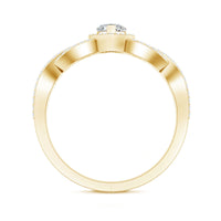 Heart Shape Lab Grown Diamond Criss Cross Engagement Ring