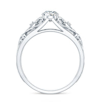 Pear Shaped Lab Created Diamond Solitaire Filigree Ring