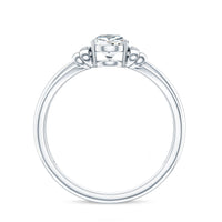 Pear Cut Lab Grown Diamond Solitaire Engagement Ring with Bow
