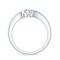 Pear Shape Lab Grown Diamond Solitaire Bypass Ring