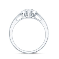 Oval Shape Lab Grown Diamond Solitaire Bypass Ring