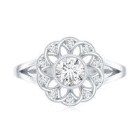 Lab Grown Diamond Nature Inspired Flower Engagement Ring