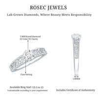Vintage-inspired solitaire lab-grown diamond filigree ring by Rosec Jewels, showcasing intricate metalwork and a sparkling central diamond.