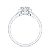 Classic Lab Grown Diamond Teardrop Engagement Ring with Halo