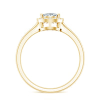 Classic Lab Grown Diamond Teardrop Engagement Ring with Halo