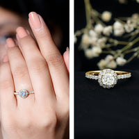 Minimal Engagement Ring with Lab Grown Diamond