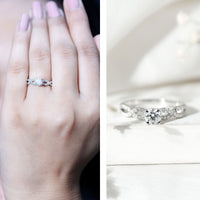Round Lab Grown Diamond Infinity Solitaire Ring