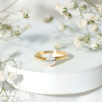 Solitaire Lab Grown Diamond Teardrop Engagement Ring