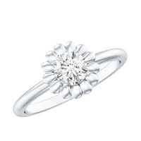Solitaire Lab Grown Diamond Flower Ring