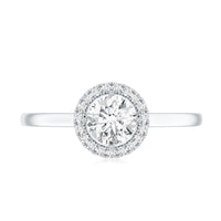 Lab Grown Diamond Promise Ring with Halo