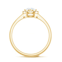 Lab Grown Diamond Promise Ring with Halo