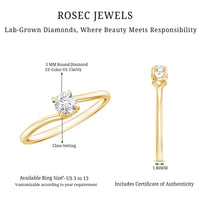 Solitaire Lab Grown Diamond Promise Ring