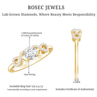 Lab Grown Diamond Criss Cross Promise Ring
