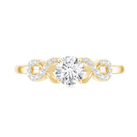 Lab Grown Diamond Criss Cross Promise Ring