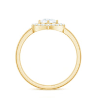 Minimal Heart Ring with Lab Grown Diamond