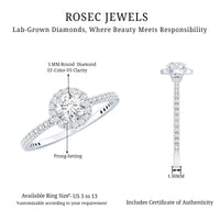 Round Lab Grown Diamond Promise Engagement Ring