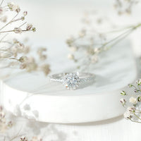Round Lab Grown Diamond Promise Engagement Ring