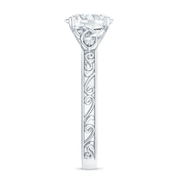 Antique Style Oval Shape Lab Grown Diamond Solitaire Celtic Knot Ring