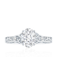 Antique Style Oval Shape Lab Grown Diamond Solitaire Celtic Knot Ring