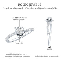 Nature Inspired Floral Engagement Ring with Lab Grown Diamond