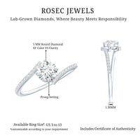 Lab Grown Diamond Solitaire Promise Engagement Ring