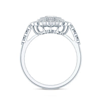Vintage Style Oval Lab Grown Diamond Statement Engagement Ring