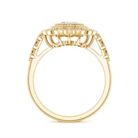 Vintage Style Oval Lab Grown Diamond Statement Engagement Ring