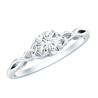 Solitaire Lab Grown Diamond Celtic Knot Promise Ring