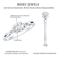 Solitaire Lab Grown Diamond Celtic Knot Promise Ring