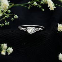Solitaire Lab Grown Diamond Celtic Knot Promise Ring