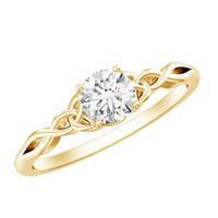 Solitaire Lab Grown Diamond Celtic Knot Promise Ring