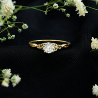 Solitaire Lab Grown Diamond Celtic Knot Promise Ring