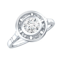 Vintage Inspired Lab Grown Diamond Solitaire Ring
