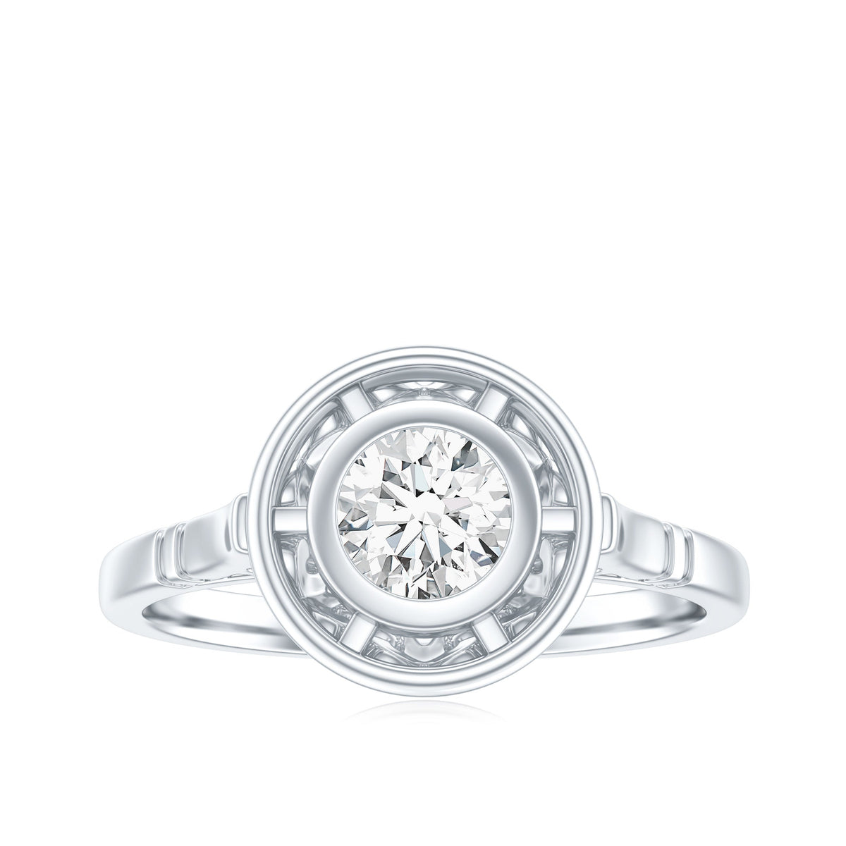 Vintage Inspired Lab Grown Diamond Solitaire Ring