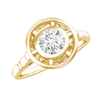 Vintage Inspired Lab Grown Diamond Solitaire Ring