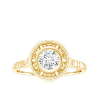 Vintage Inspired Lab Grown Diamond Solitaire Ring