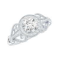 Vintage Inspired Engagement Ring with Lab Grown Diamond