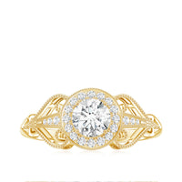 Vintage Inspired Engagement Ring with Lab Grown Diamond