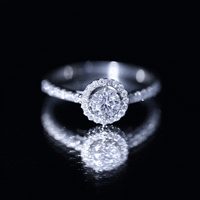 5MM Lab Grown Diamond Engagement Ring with Halo