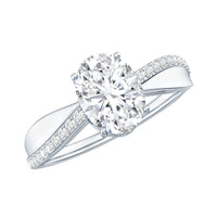 Classic Oval Shape Lab Grown Diamond Solitaire Engagement Ring