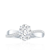 Classic Oval Shape Lab Grown Diamond Solitaire Engagement Ring