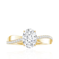 Classic Oval Shape Lab Grown Diamond Solitaire Engagement Ring