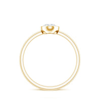 Bezel Set Oval Lab Grown Diamond Solitaire Ring