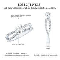 Solitaire Lab Grown Diamond Split Shank Engagement Ring