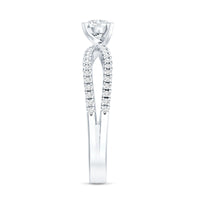 Solitaire Lab Grown Diamond Split Shank Engagement Ring