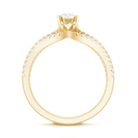 Solitaire Lab Grown Diamond Split Shank Engagement Ring