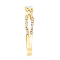Solitaire Lab Grown Diamond Split Shank Engagement Ring