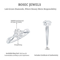 Oval Lab Grown Diamond Simple Solitaire Ring