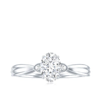 Oval Lab Grown Diamond Simple Solitaire Ring
