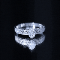 Oval Shape 1.2 Carat Lab Grown Diamond Filigree Engagement Ring